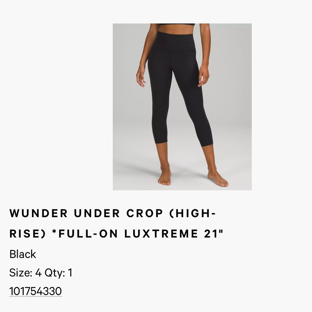 Lululemon Wunder Under CROP